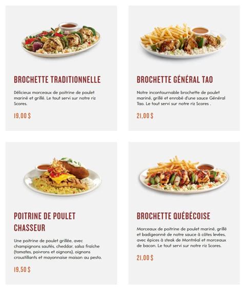 scores & fixtures|menu scores avec prix.